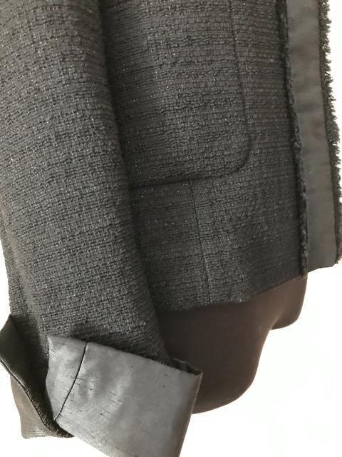 UNITED ARROWS ツイードノーカラージャケット 黒 < ブランド UNITED ARROWS ツイードノーカラージャケット 黒 < ブランドの