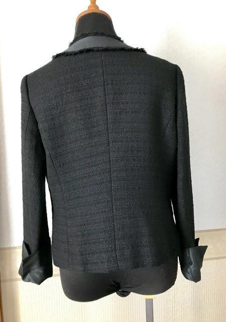 UNITED ARROWS ツイードノーカラージャケット 黒 < ブランド UNITED ARROWS ツイードノーカラージャケット 黒 < ブランドの