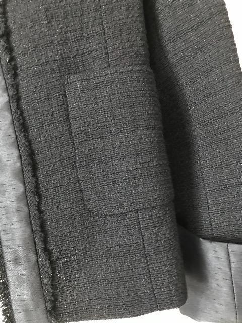 UNITED ARROWS ツイードノーカラージャケット 黒 < ブランド UNITED ARROWS ツイードノーカラージャケット 黒 < ブランドの