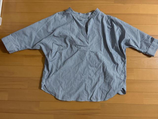 レディース GU ストライプ柄 7分袖 スキッパーブラウス Sサイズ 春夏トップス < 女性ファッション レディース GU ストライプ柄 7分袖 スキッパーブラウス Sサイズ 春夏トップス < 女性ファッションの