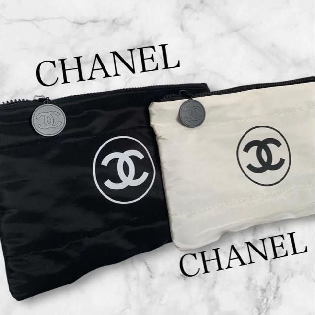 CHANEL �V���l�� �m�x���e�B �|�[�` �u���b�N&�z���C�g �Q���Z�b�g �R�R�}�[�N  �� �u�����h�� 