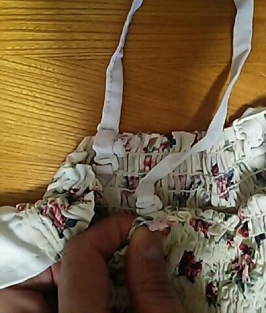 アンティローザワンピース(チュニックでも)小バラ柄に大リボン < ブランド  アンティローザワンピース(チュニックでも)小バラ柄に大リボン < ブランドの