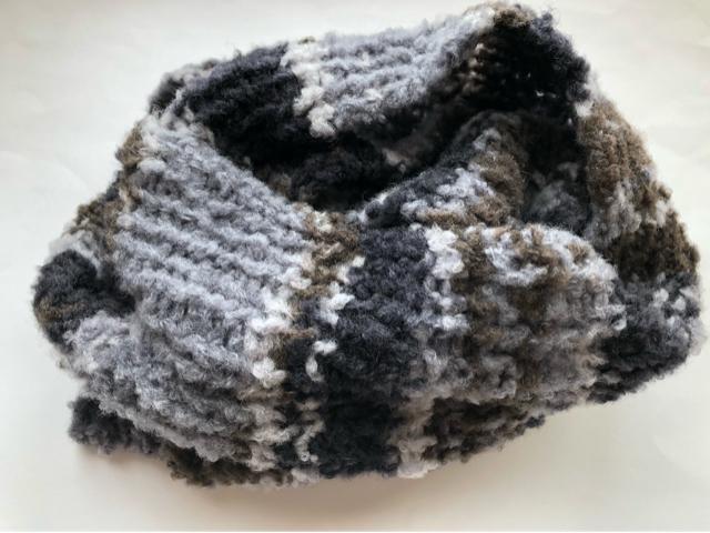 ハンドメイド スヌード かる〜い毛糸♪ ボーダー 男女兼用 mix < 男性ファッション  ハンドメイド スヌード かる〜い毛糸♪ ボーダー 男女兼用 mix < 男性ファッションの