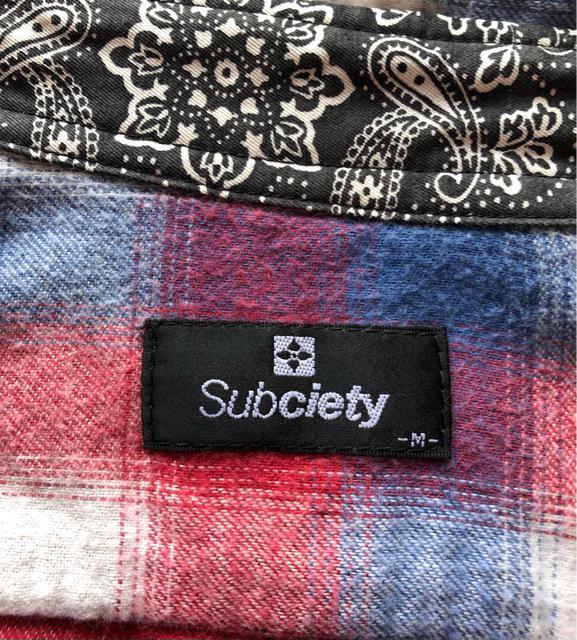 《subciety》七分丈シャツ サブサエティー ビンテージ VINTAGE ヴィンテージ 古着 USED デザイナーズ シャツ < ブランド  《subciety》七分丈シャツ サブサエティー ビンテージ VINTAGE ヴィンテージ 古着 USED デザイナーズ シャツ < ブランドの