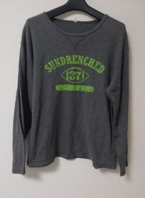 SUNDRENCHED プリントTシャツ 長袖 グレー < 男性ファッション  SUNDRENCHED プリントTシャツ 長袖 グレー  < 男性ファッションの