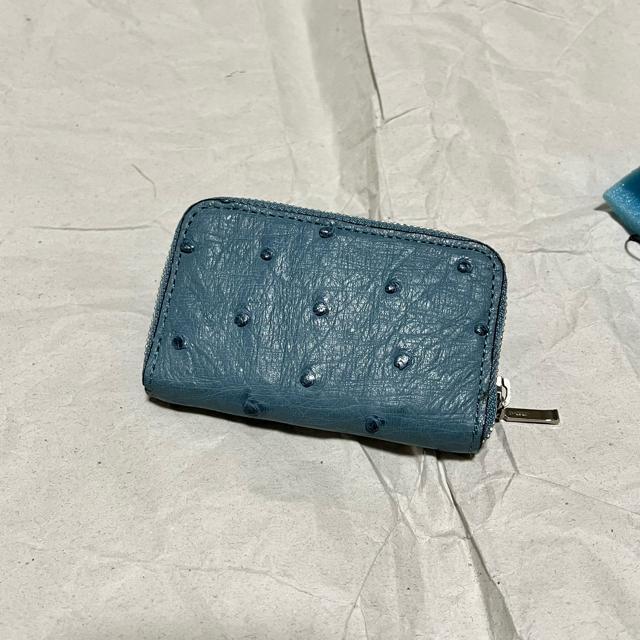 【美品】【オーストリッチ】 本革 / コインケース / ブルー系 < 女性ファッション 【美品】【オーストリッチ】 本革 / コインケース / ブルー系 < 女性ファッションの