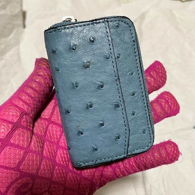 【美品】【オーストリッチ】 本革 / コインケース / ブルー系 < 女性ファッション 【美品】【オーストリッチ】 本革 / コインケース / ブルー系 < 女性ファッションの