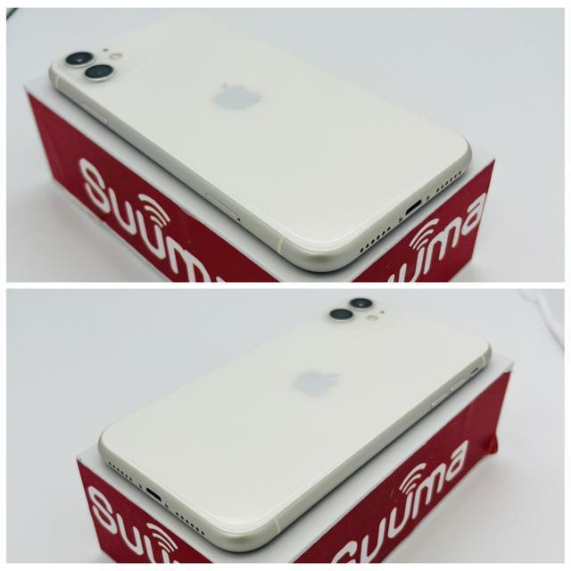 A 100% iPhone 11 128 GB SIM�t���[ �z���C�g �{�� �� �Ɠd/AV�� 