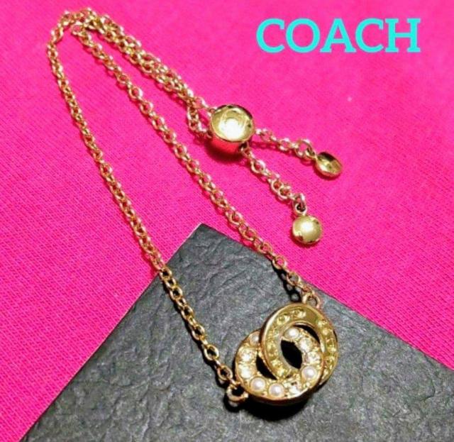 COACH ダブルリング スライダー ブレスレット 、美品 < ブランド COACH ダブルリング スライダー ブレスレット 、美品 < ブランドの