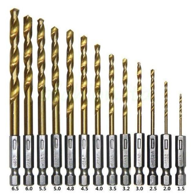 六角軸 ドリルビット ドリル刃セット 13本 1.5mm-6.5mm HSS鋼 < ペット/手芸/園芸  六角軸 ドリルビット ドリル刃セット 13本 1.5mm-6.5mm HSS鋼  < ペット/手芸/園芸の