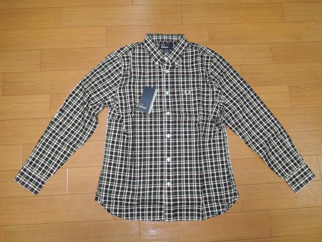 新品フレッドペリーFRED PERRY チェックシャツ S 緑系 長袖 < ブランド 新品フレッドペリーFRED PERRY チェックシャツ S 緑系 長袖 < ブランドの