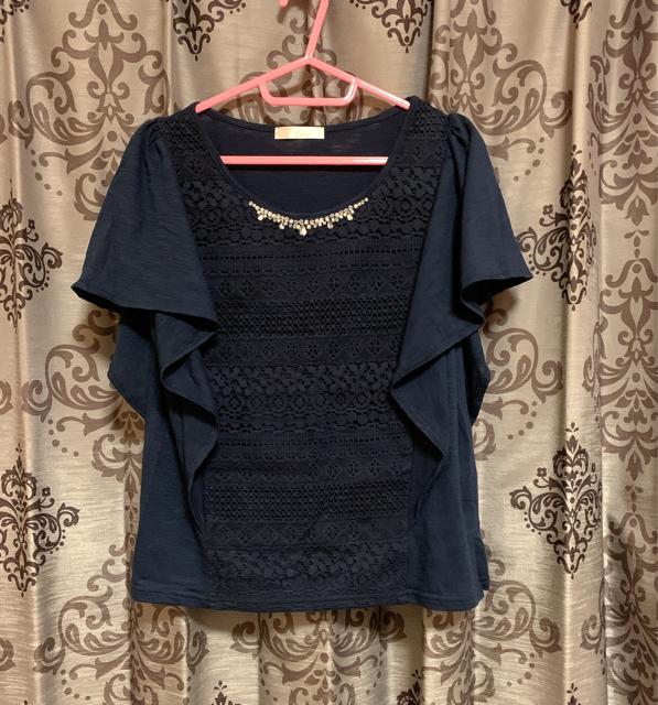 フリル袖トップス*レース*ビジューパール < 女性ファッション  フリル袖トップス*レース*ビジューパール  < 女性ファッションの