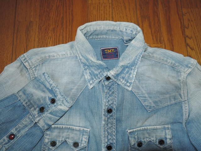 TMT _[WH fjVc S CfBS EGX^ DENIM SHIRT Vc  uh 