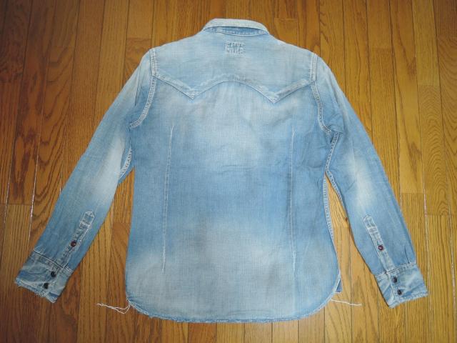 TMT _[WH fjVc S CfBS EGX^ DENIM SHIRT Vc  uh 