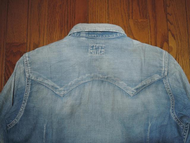 TMT _[WH fjVc S CfBS EGX^ DENIM SHIRT Vc  uh 