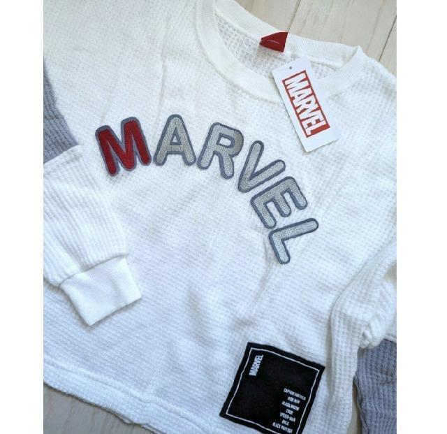 150★MARVEL★ショート丈ワッフルトレーナー★新品★送料無料 < キッズ/ベビー 150★MARVEL★ショート丈ワッフルトレーナー★新品★送料無料 < キッズ/ベビーの