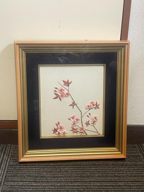 布絵 ホトトギス 桜 春 額装 インテリア アンティーク < インテリア/ライフ 布絵 ホトトギス 桜 春 額装 インテリア アンティーク < インテリア/ライフの