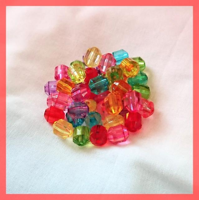 『★¥75均一★』筒型カットビーズ*クリア多色ミックス*40個*約10mm*アクリル製 < ペット/手芸/園芸 『★¥75均一★』筒型カットビーズ*クリア多色ミックス*40個*約10mm*アクリル製 < ペット/手芸/園芸の