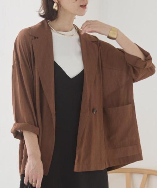 ANGIE�e�[���[�h�W���P�b�g �I�[�o�[�T�C�Y �W���P�b�g �u���E��  �� �����t�@�b�V������ 