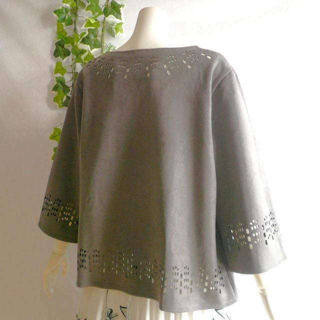 新品 a156 ML パンチング ジャケット フェイクスエード グレー系 春 秋 レディース カットワーク 上品 < 女性ファッション 新品 a156 ML パンチング ジャケット フェイクスエード グレー系 春 秋 レディース カットワーク 上品 < 女性ファッションの