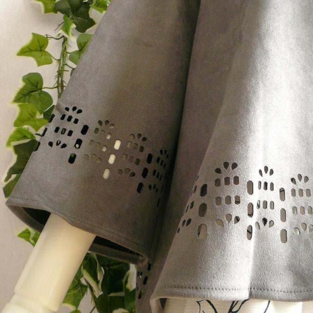 新品 a156 ML パンチング ジャケット フェイクスエード グレー系 春 秋 レディース カットワーク 上品 < 女性ファッション 新品 a156 ML パンチング ジャケット フェイクスエード グレー系 春 秋 レディース カットワーク 上品 < 女性ファッションの