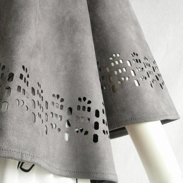 新品 a156 ML パンチング ジャケット フェイクスエード グレー系 春 秋 レディース カットワーク 上品 < 女性ファッション 新品 a156 ML パンチング ジャケット フェイクスエード グレー系 春 秋 レディース カットワーク 上品 < 女性ファッションの