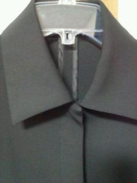 黒ステンカラー8分袖ジャケット厚地国産高級綺麗系細身M7〜9号 < 女性ファッション  黒ステンカラー8分袖ジャケット厚地国産高級綺麗系細身M7〜9号 < 女性ファッションの