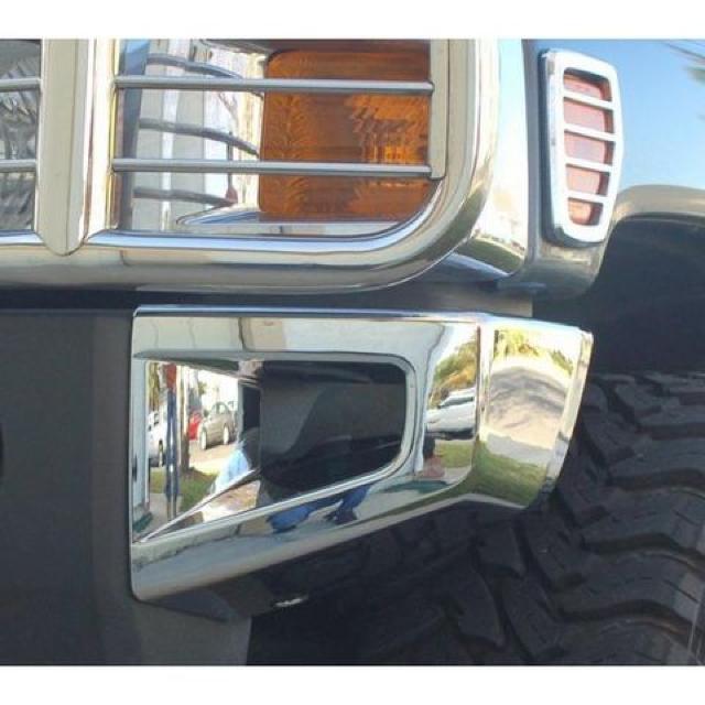 HUMMERハマー クロームメッキフロントバンパーコーナーカバー H3 < 自動車/バイク HUMMERハマー クロームメッキフロントバンパーコーナーカバー H3 < 自動車/バイク