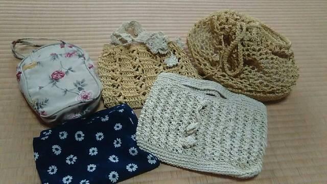 値下げ★新品★ハンドメイド かぎ編みミニバッグ ポーチ他5点セット★ < 女性ファッション  値下げ★新品★ハンドメイド かぎ編みミニバッグ ポーチ他5点セット★  < 女性ファッションの