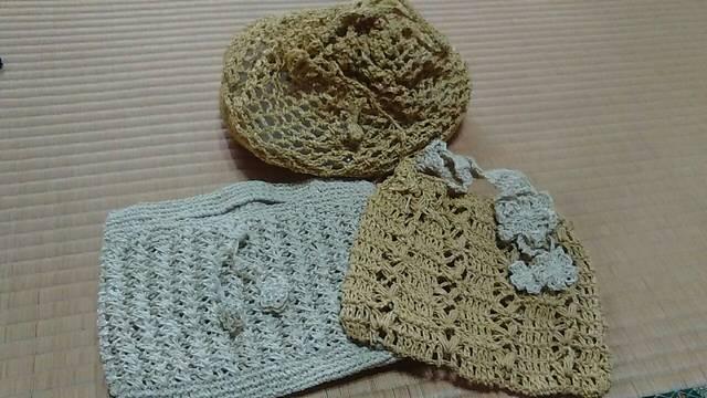 値下げ★新品★ハンドメイド かぎ編みミニバッグ ポーチ他5点セット★ < 女性ファッション  値下げ★新品★ハンドメイド かぎ編みミニバッグ ポーチ他5点セット★ < 女性ファッションの