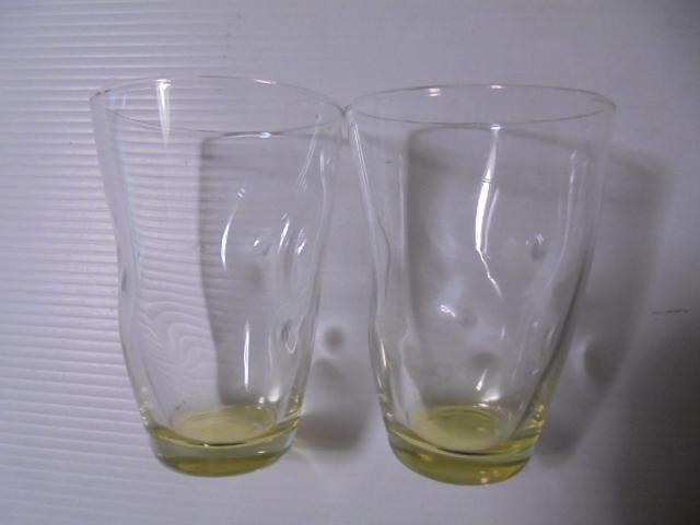 カップ グラス コップ タンブラー 無地 グラデーション 窪み クリアイエロー 2点セット 長期保管品 新品 未使用品 < インテリア/ライフ  カップ グラス コップ タンブラー 無地 グラデーション 窪み クリアイエロー 2点セット 長期保管品 新品 未使用品  < インテリア/ライフの