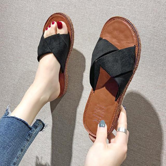 送料無料 新品 ぺたんこサンダル レディース フラット クロスストラップサンダル コンフォート < 女性ファッション  送料無料 新品 ぺたんこサンダル レディース フラット クロスストラップサンダル コンフォート < 女性ファッションの