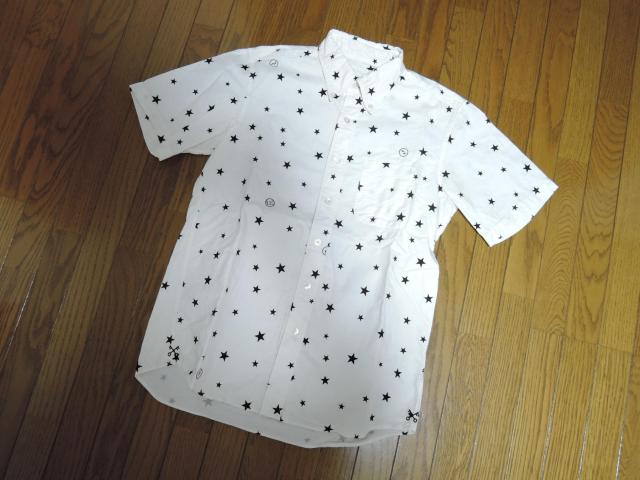 uniform experiment white line ユニフォームエクスペリメント ★星柄ドット 半袖シャツ 1 白 < ブランド uniform experiment white line ユニフォームエクスペリメント ★星柄ドット 半袖シャツ 1 白 < ブランドの