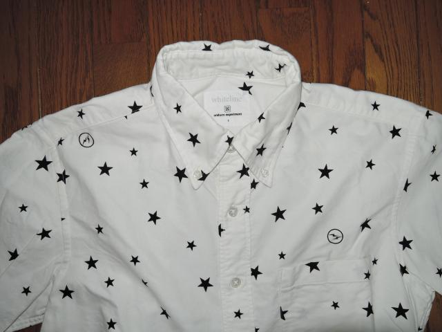 uniform experiment white line ユニフォームエクスペリメント ★星柄ドット 半袖シャツ 1 白 < ブランド uniform experiment white line ユニフォームエクスペリメント ★星柄ドット 半袖シャツ 1 白 < ブランドの