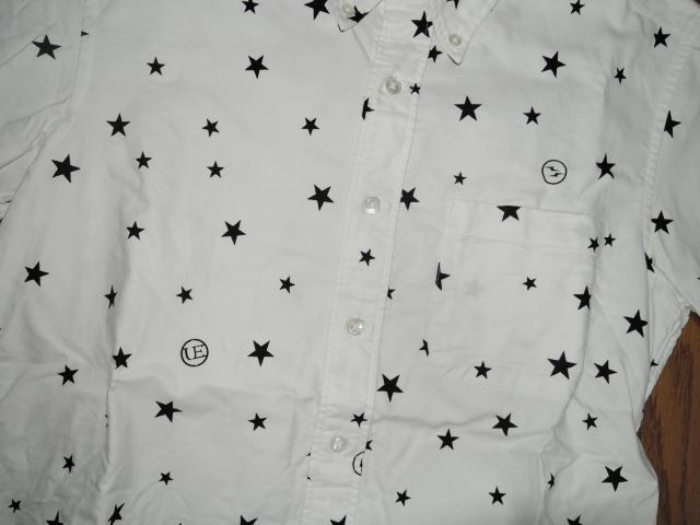 uniform experiment white line ユニフォームエクスペリメント ★星柄ドット 半袖シャツ 1 白 < ブランド uniform experiment white line ユニフォームエクスペリメント ★星柄ドット 半袖シャツ 1 白 < ブランドの