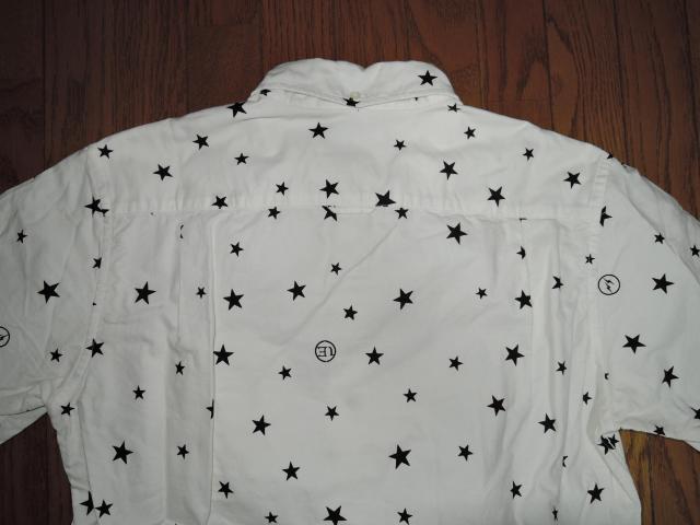 uniform experiment white line ユニフォームエクスペリメント ★星柄ドット 半袖シャツ 1 白 < ブランド uniform experiment white line ユニフォームエクスペリメント ★星柄ドット 半袖シャツ 1 白 < ブランドの