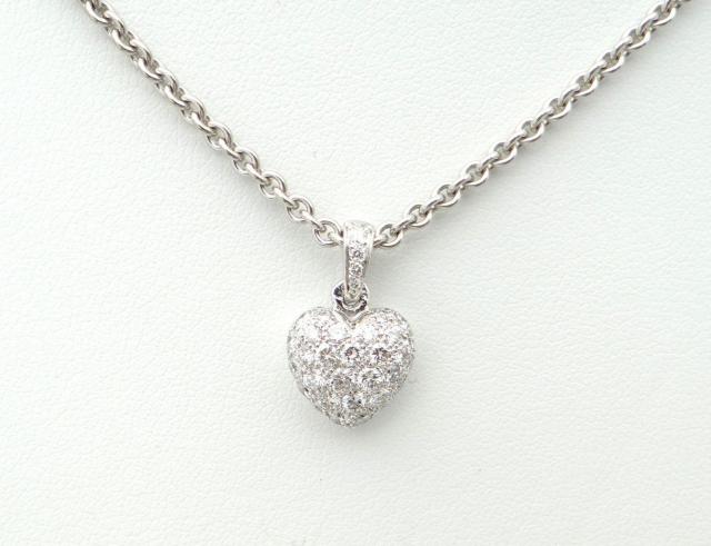 Cartier カルティエ ハート パヴェダイヤモンド ネックレス ペンダント 750WG<USED>【送料無料】 < ブランド Cartier カルティエ ハート パヴェダイヤモンド ネックレス ペンダント 750WG<USED>【送料無料】 < ブランドの