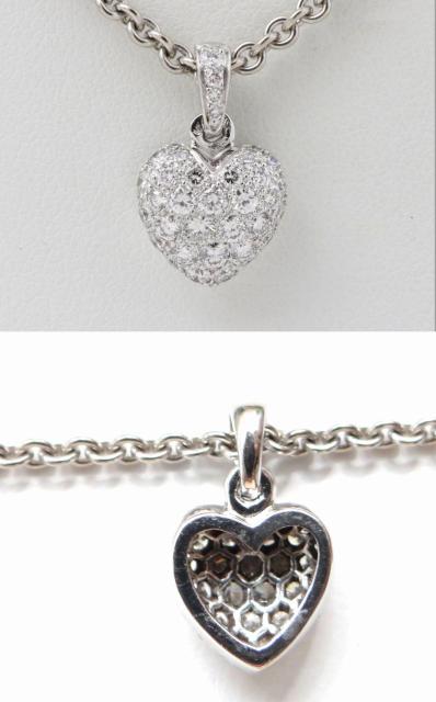 Cartier カルティエ ハート パヴェダイヤモンド ネックレス ペンダント 750WG<USED>【送料無料】 < ブランド Cartier カルティエ ハート パヴェダイヤモンド ネックレス ペンダント 750WG<USED>【送料無料】 < ブランドの