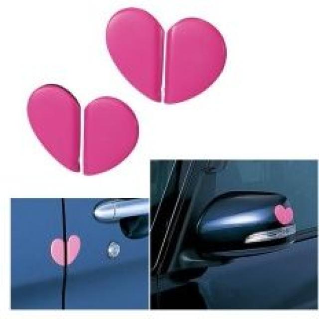 可愛い♪車の開閉キズ防止やサイドミラー等に ハートプロテクター < 自動車/バイク 可愛い♪車の開閉キズ防止やサイドミラー等に ハートプロテクター < 自動車/バイク