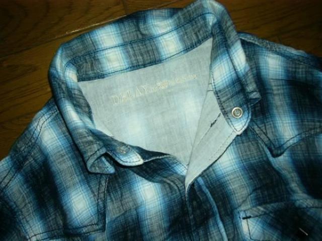 DELAYwin&sonsガーゼ調チェックシャツ2青系ウィンアンドサンズ < 男性ファッション  DELAYwin&sonsガーゼ調チェックシャツ2青系ウィンアンドサンズ < 男性ファッションの