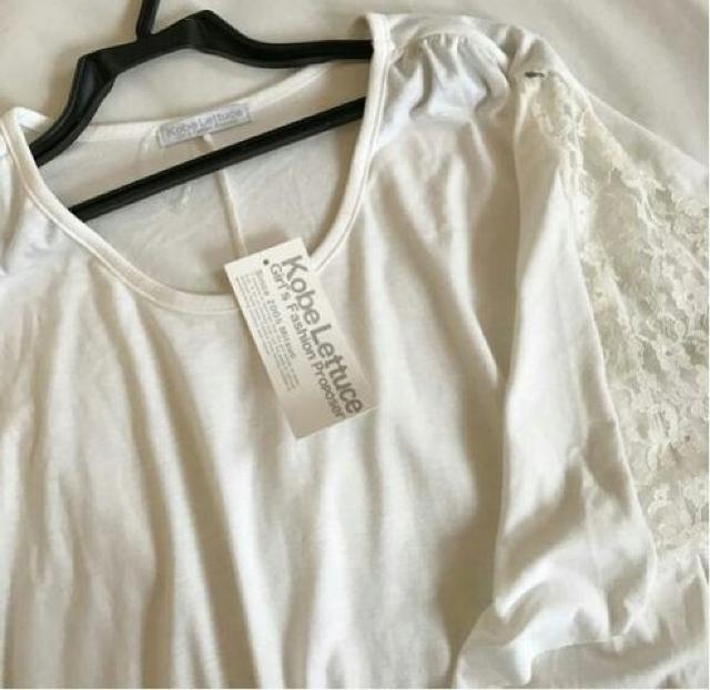 新品タグ付/Kobe Lettuce/神戸レタス/半袖/ レース/カットソー/M/アイボリー < 女性ファッション  新品タグ付/Kobe Lettuce/神戸レタス/半袖/ レース/カットソー/M/アイボリー  < 女性ファッションの