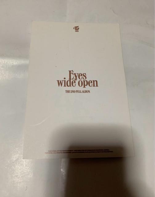 TWICE ナヨン 公式ポストカード eyes wide open 予約特典 < タレントグッズ TWICE ナヨン 公式ポストカード eyes wide open 予約特典 < タレントグッズの