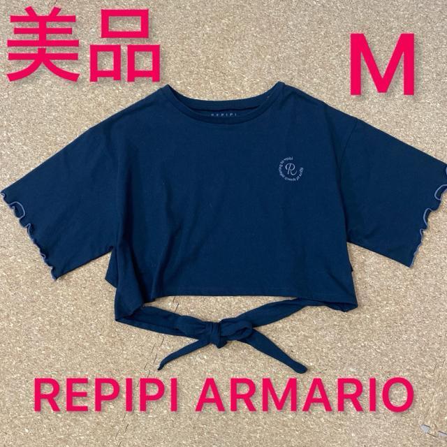 美品 Mサイズ レピピアルマリオ 半袖Tシャツ 黒 リボン付き < ブランド  美品 Mサイズ レピピアルマリオ 半袖Tシャツ 黒 リボン付き  < ブランドの