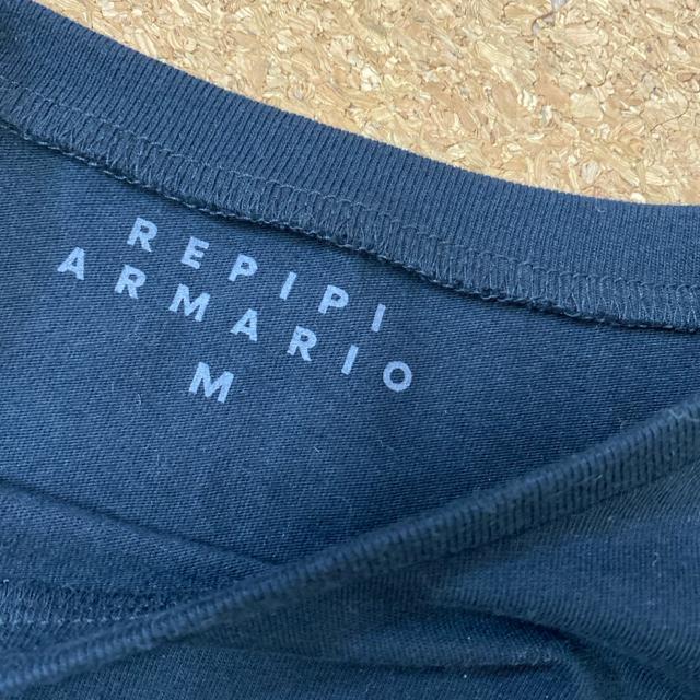 美品 Mサイズ レピピアルマリオ 半袖Tシャツ 黒 リボン付き < ブランド  美品 Mサイズ レピピアルマリオ 半袖Tシャツ 黒 リボン付き < ブランドの