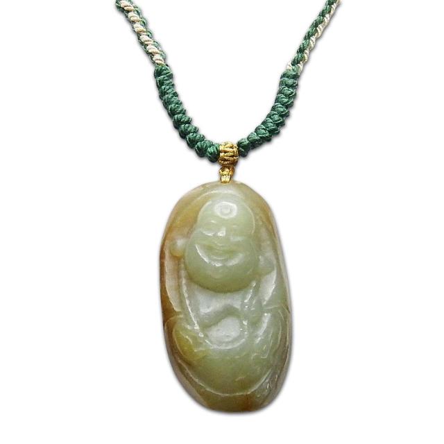 一点物和田玉天然石手彫り布袋様仏像木綿紐ネックレスUK1-7-08RYZa < 女性アクセサリー/時計  一点物和田玉天然石手彫り布袋様仏像木綿紐ネックレスUK1-7-08RYZa  < 女性アクセサリー/時計の