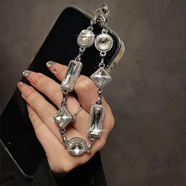 爆ヤス価格590円★クリスタルエンベデッドメタルブレスレット エレガントな長方形ダイヤモンドストラップクリップと透明留め具付き < 家電/AV 爆ヤス価格590円★クリスタルエンベデッドメタルブレスレット エレガントな長方形ダイヤモンドストラップクリップと透明留め具付き < 家電/AVの