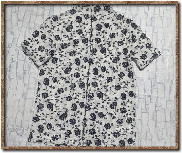 ハレ フロッキー花柄メッシュカットソー 白 < ブランド ハレ フロッキー花柄メッシュカットソー 白 < ブランドの