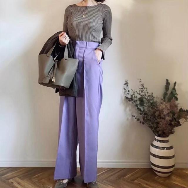 ◆GU/ジーユー◆裏起毛カラーストレートパンツ★パープルS*大人気アイテム♪ < ブランド ◆GU/ジーユー◆裏起毛カラーストレートパンツ★パープルS*大人気アイテム♪ < ブランドの