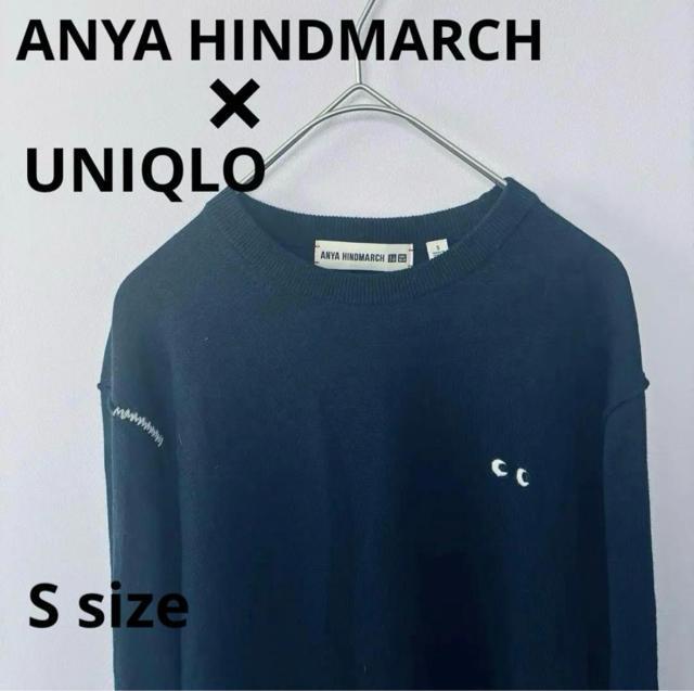 �y�ɔ��i�zUNIQLO�����j�N����ANYA HINDMARCH �l�C�r�[ �j�b�g�Z�[�^�[ ���� ��100%  �A�j���n�C���h�}�[�`  �� �u�����h�� 