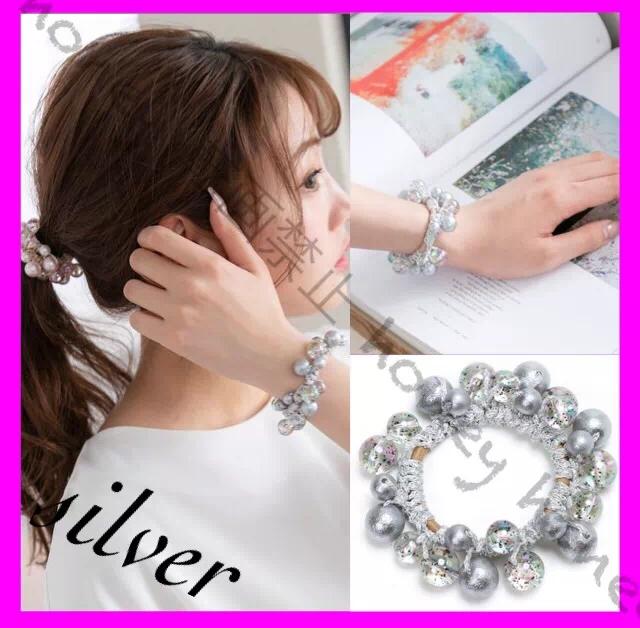 送料無料●キラキラ【新品未使用】コットンパール調ヘアアクセサリー●silver < 女性アクセサリー/時計  送料無料●キラキラ【新品未使用】コットンパール調ヘアアクセサリー●silver  < 女性アクセサリー/時計の